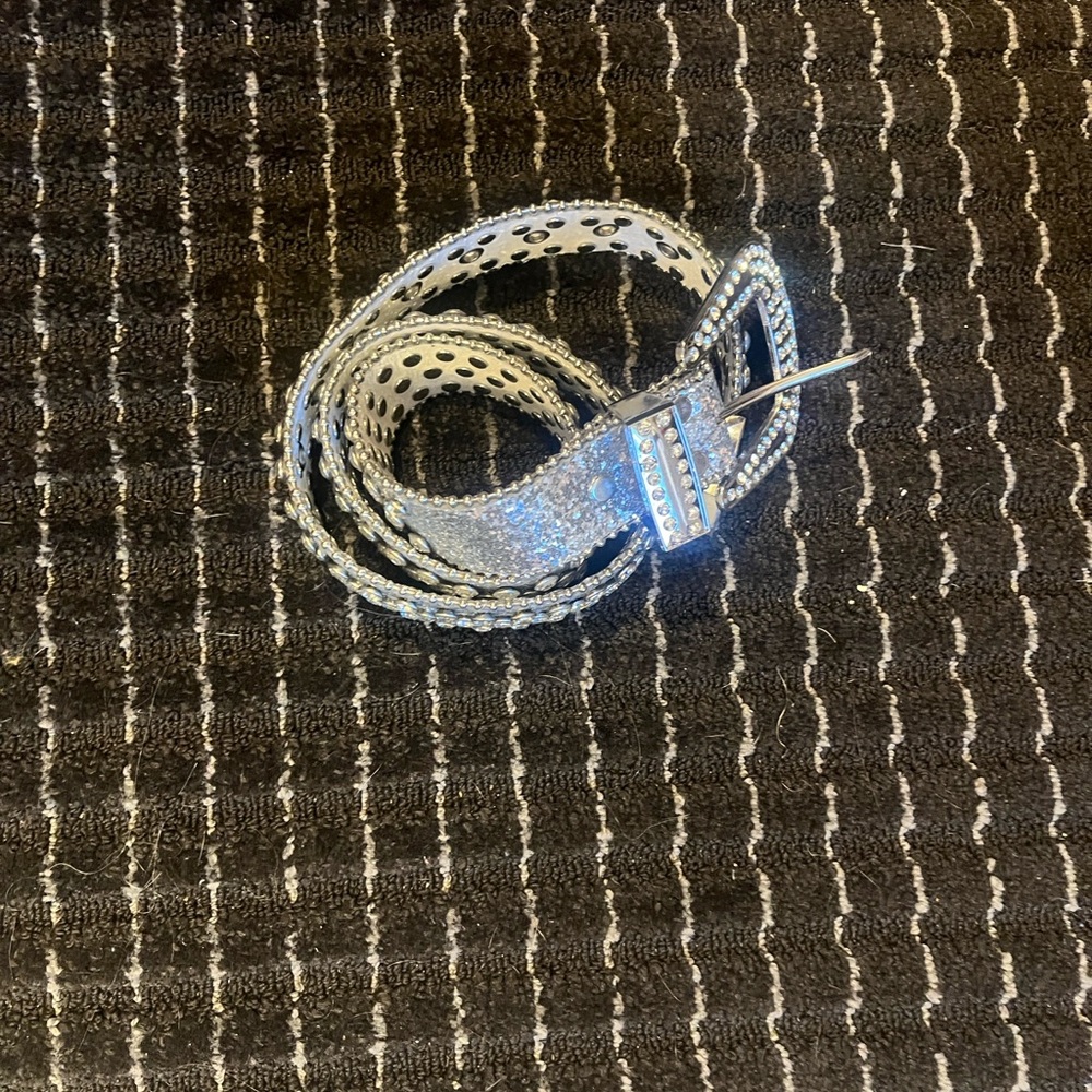 Silver Rhinestone Belt